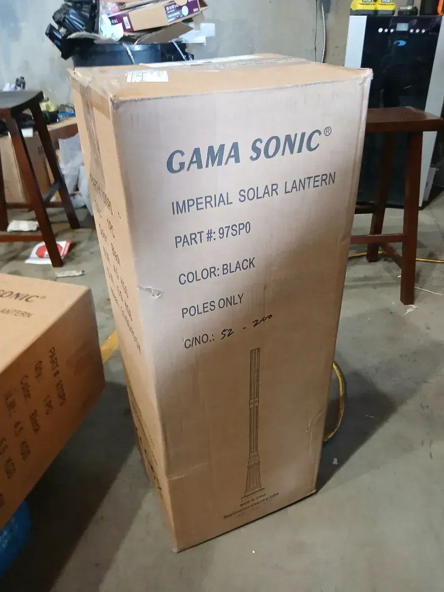 Imperial Cast Aluminum 79 in. Outdoor Solar Post Light Pole, Weather Resistant Black, 3 in. Fitter - image 5