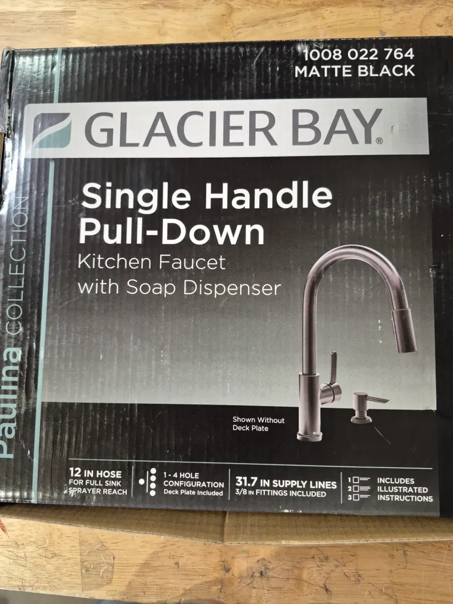 Paulina Single-Handle Pull-Down Sprayer Kitchen Faucet with TurboSpray, FastMount, Soap Dispenser in Matte Black - image 3