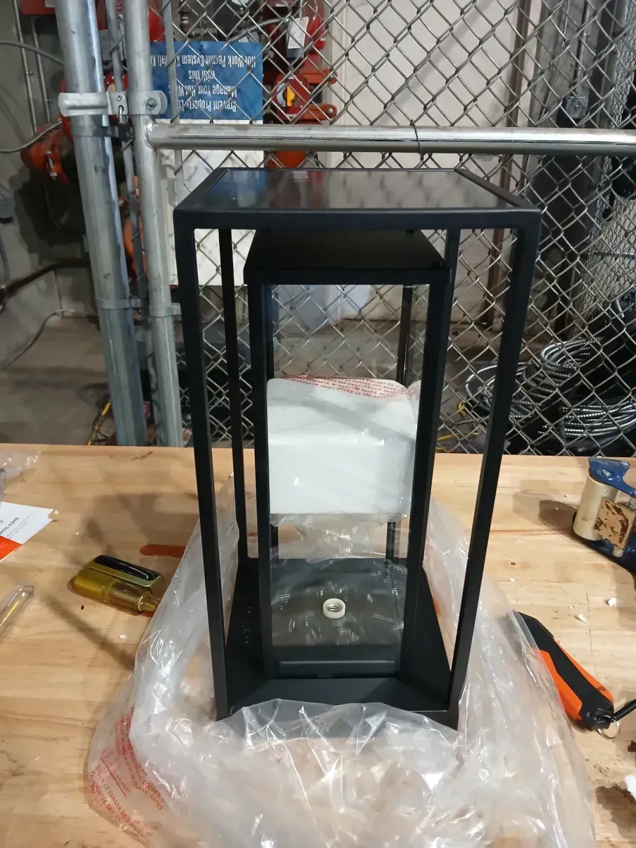 Novaedge 17 in. 1-Light Black Solar Post Light, Outdoor Dusk to Dawn LED w/ LED Edison Bulb Included (Post Compatible) - image 2