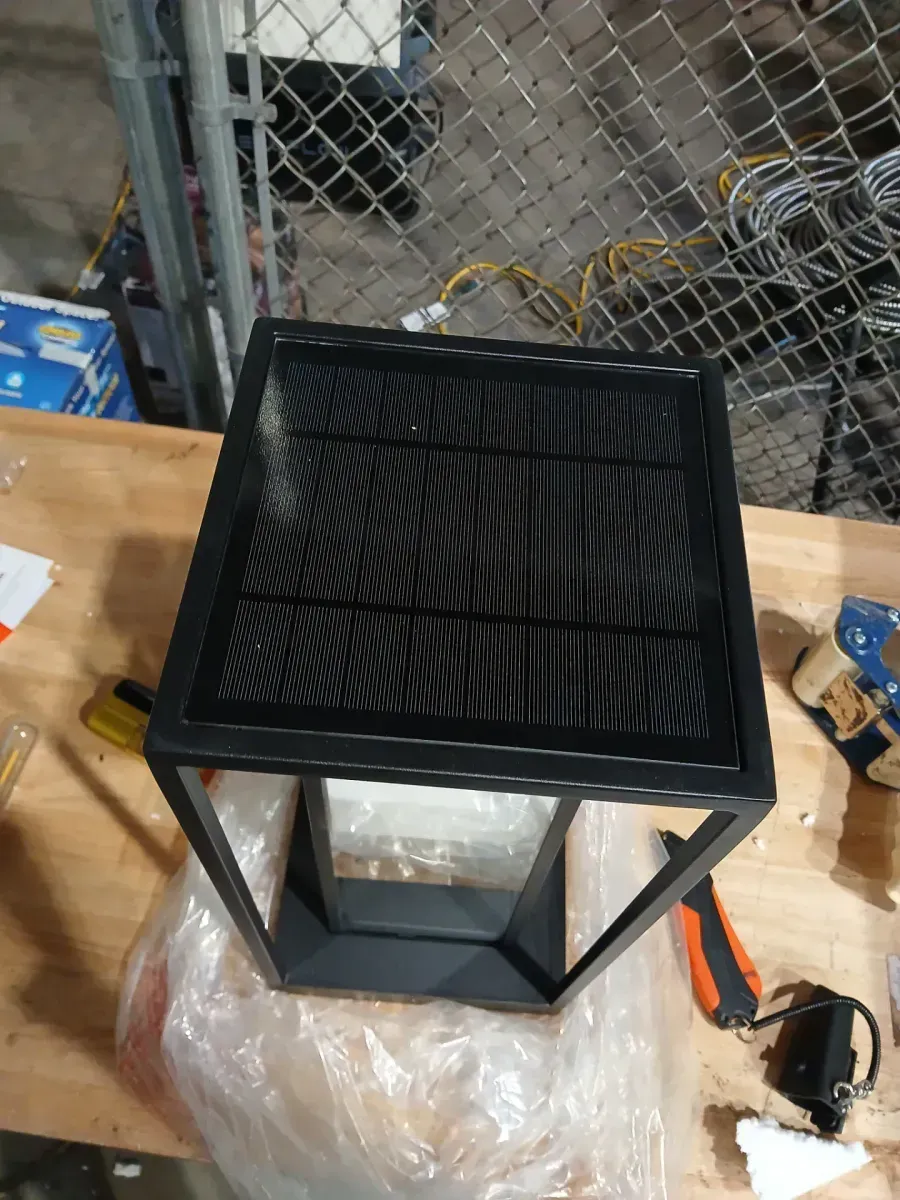 Novaedge 17 in. 1-Light Black Solar Post Light, Outdoor Dusk to Dawn LED w/ LED Edison Bulb Included (Post Compatible) - image 3