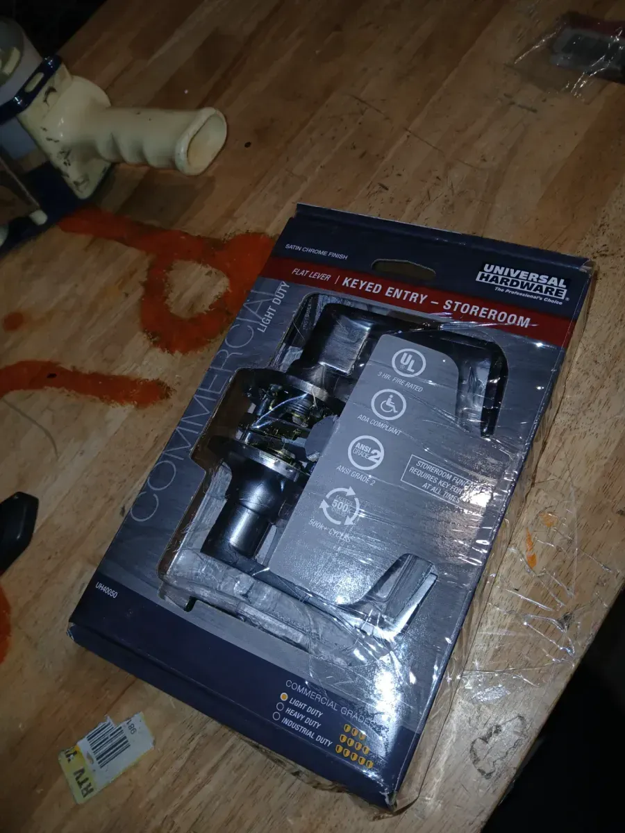 Light Duty Commercial Storeroom Lever, ADA, UL 3-Hour Fire, ANSI Grade 2, Satin Chrome Finish - image 5