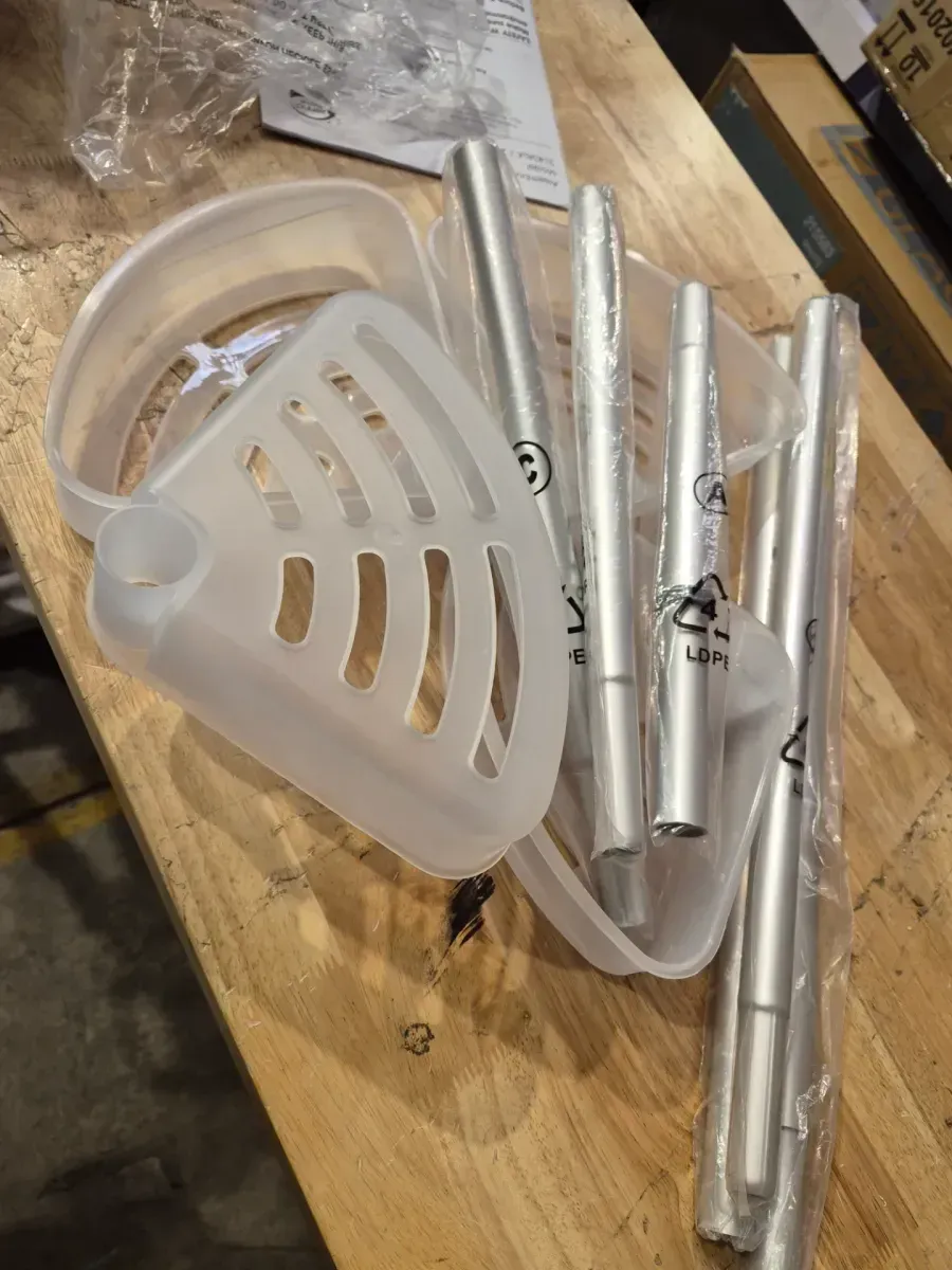 Tension Pole Rust Resistant Corner Shower Caddy in Satin Chrome - image 4