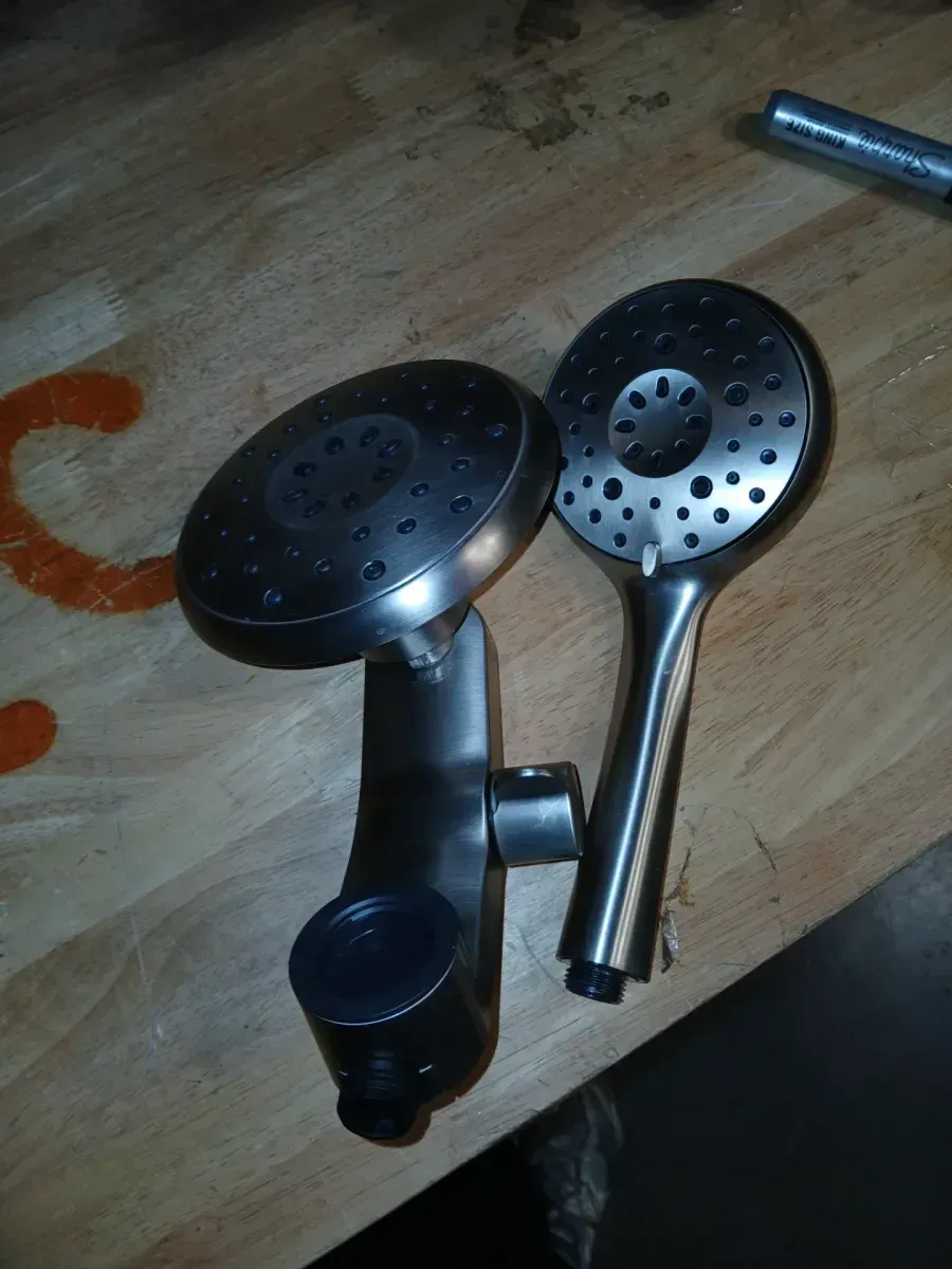 ***It does not come with the hoses*** Freespin Bellerose 3-Spray 5.25 in. Dual Wall Mount Fixed and Handheld Shower 1.75 GPM in Vibrant Brushed Nickel - image 2