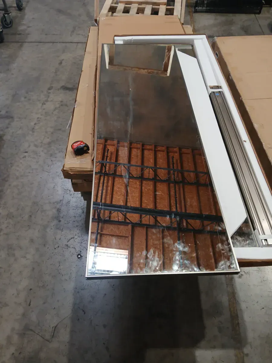 24 in x78in  inStyle Lite Brushed Nickel Aluminum Frame Mirrored Interior Sliding Closet Door - image 4