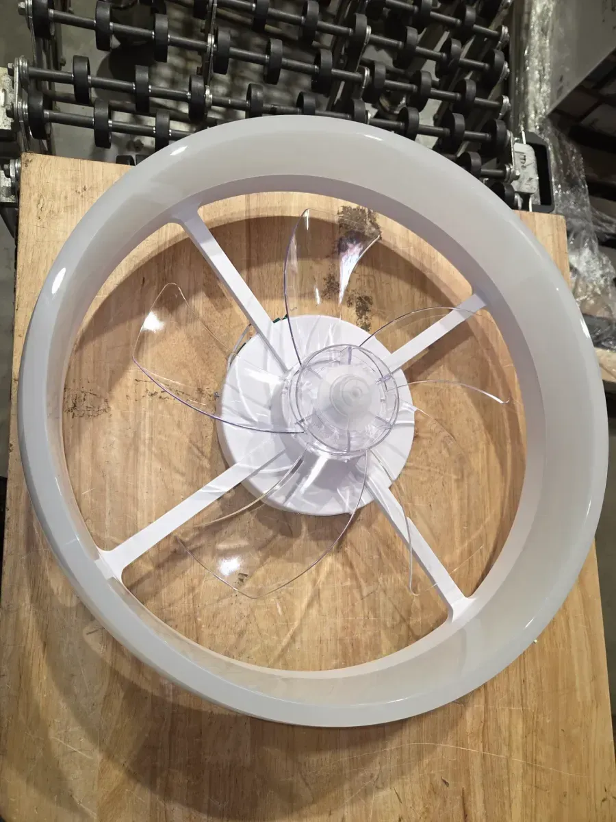 CannonX 19.7 in. Dia. Indoor White Ceiling Fan 4700 Lumen 13.78 in Blade Span Bright LED Standard Flush Mount Fandelier - image 2