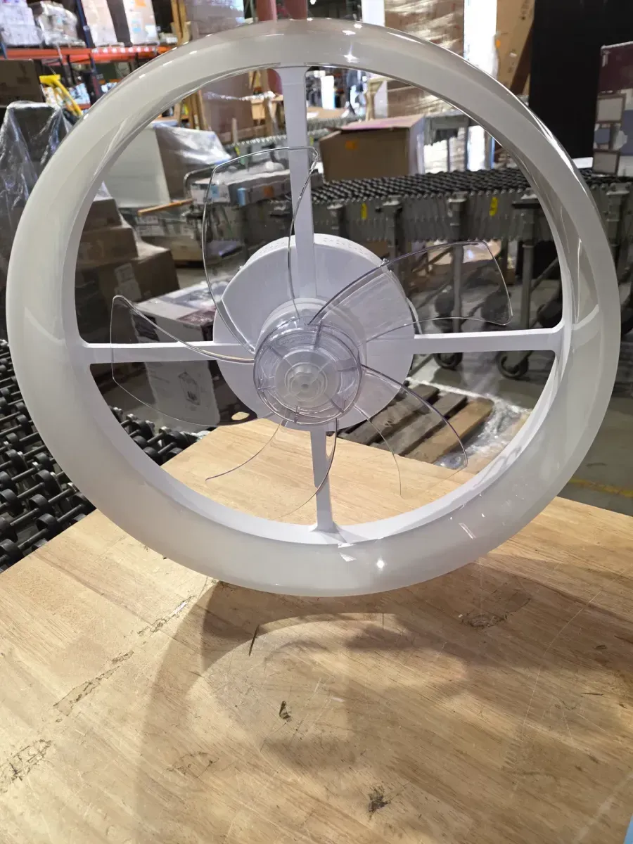 CannonX 19.7 in. Dia. Indoor White Ceiling Fan 4700 Lumen 13.78 in Blade Span Bright LED Standard Flush Mount Fandelier - image 4