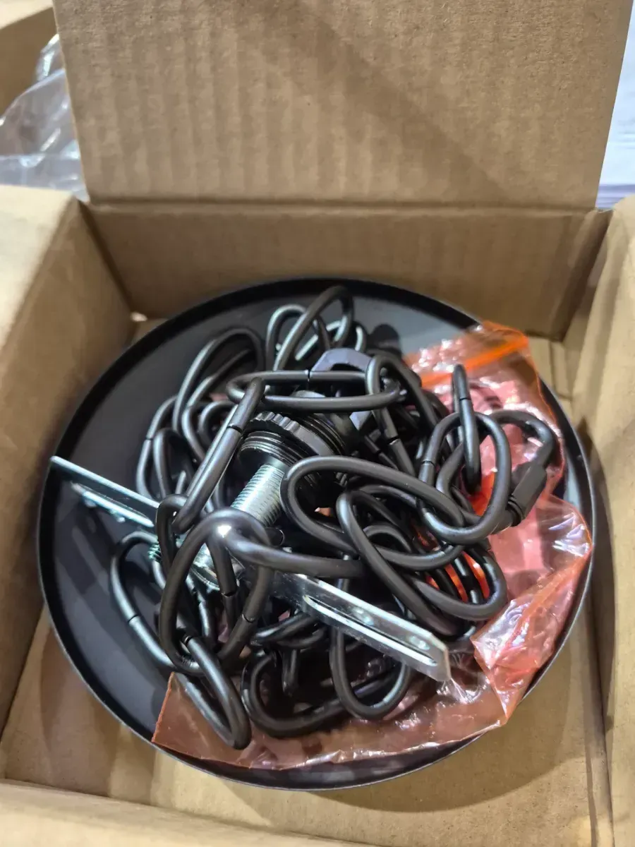 Weyburn 6-Light Bronze Farmhouse Chandelier Light Fixture with Caged Metal Shade - image 5