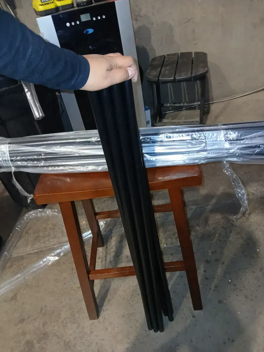 Metal Deck Balusters 36 x 3/4 Round Staircase Spindle Hollow Black 50-Pack for Railing Porch and Stairs - image 2