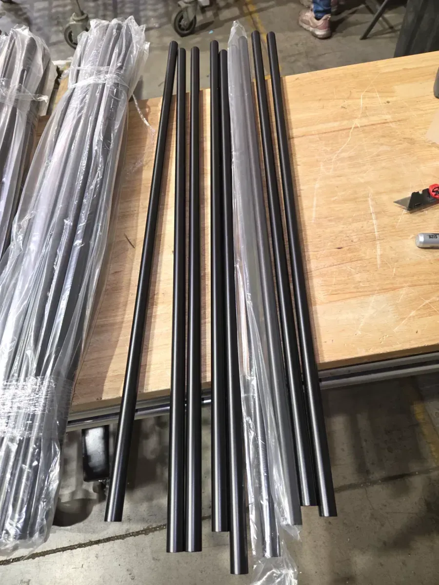 Metal Deck Balusters 36 x 3/4 Round Staircase Spindle Hollow Black 50-Pack for Railing Porch and Stairs - image 2