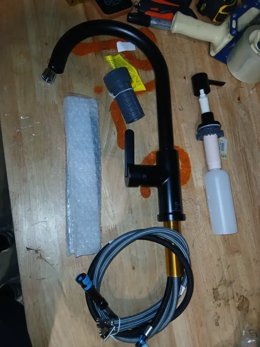 Paulina Single-Handle Pull-Down Sprayer Kitchen Faucet with TurboSpray, FastMount, Soap Dispenser in Matte Black - image 2