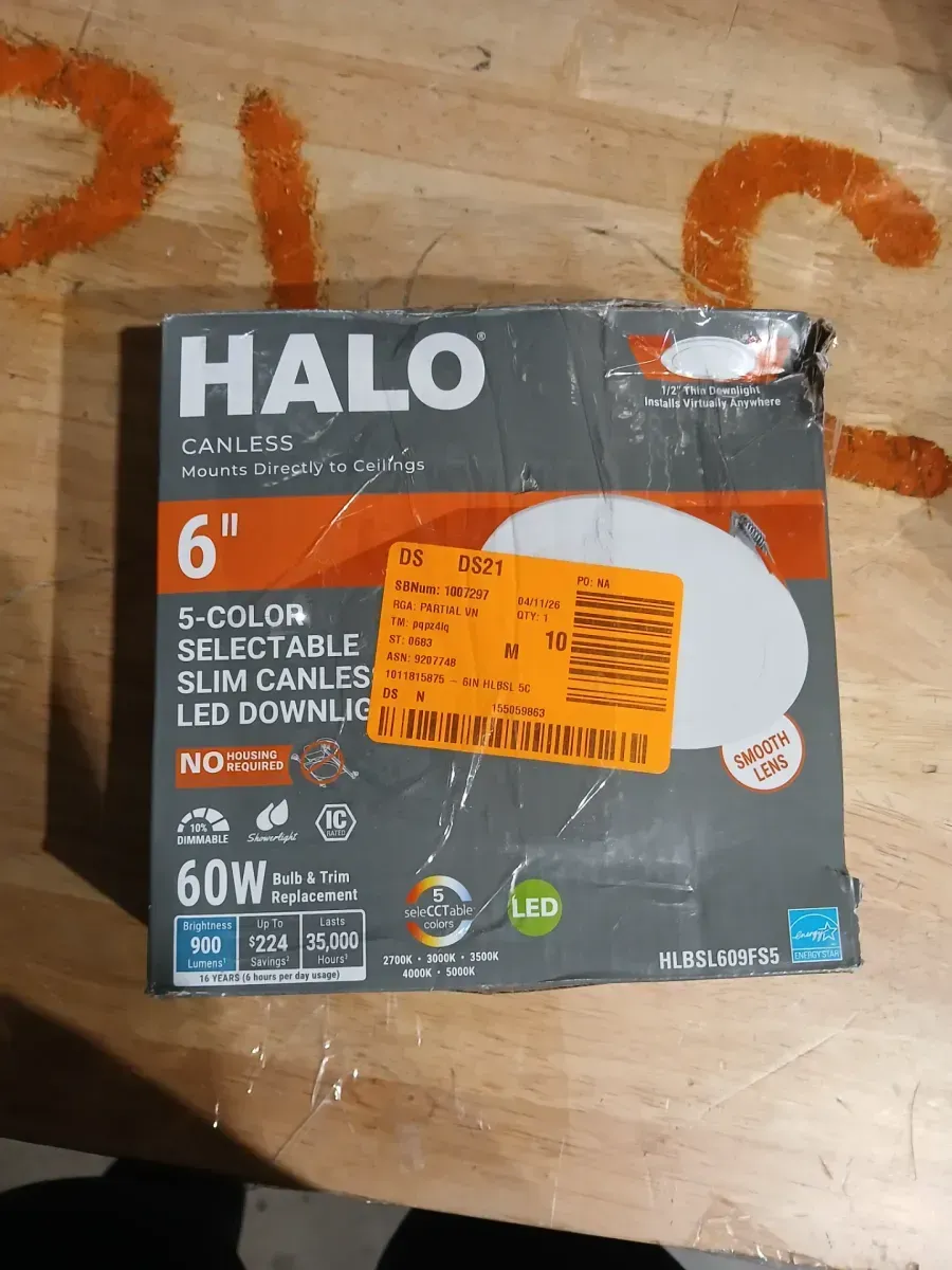 HLBSL 6 in. Can Less Integrated LED, 900 Lumens, 5CCT, White - image 4