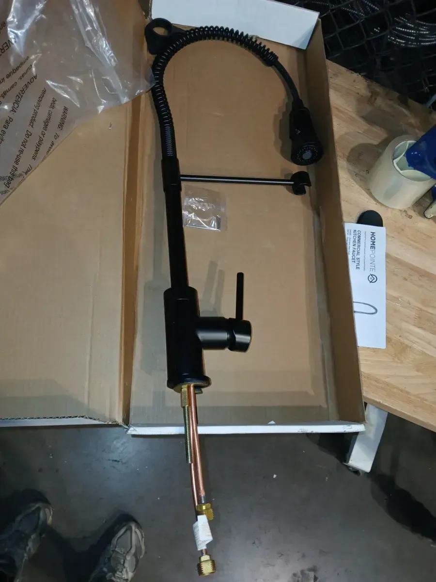 Tone Single Handle Pull Down Sprayer Kitchen Faucet in Matte Black - image 3