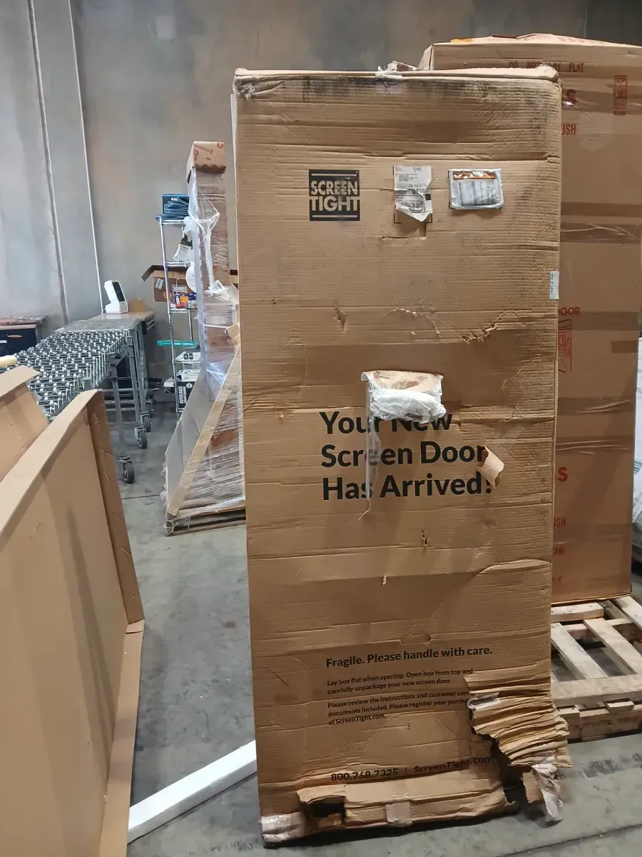 ***is a bit rip ***32 in. x 80 in. Belle Harbour Vinyl Screen Door - image 2