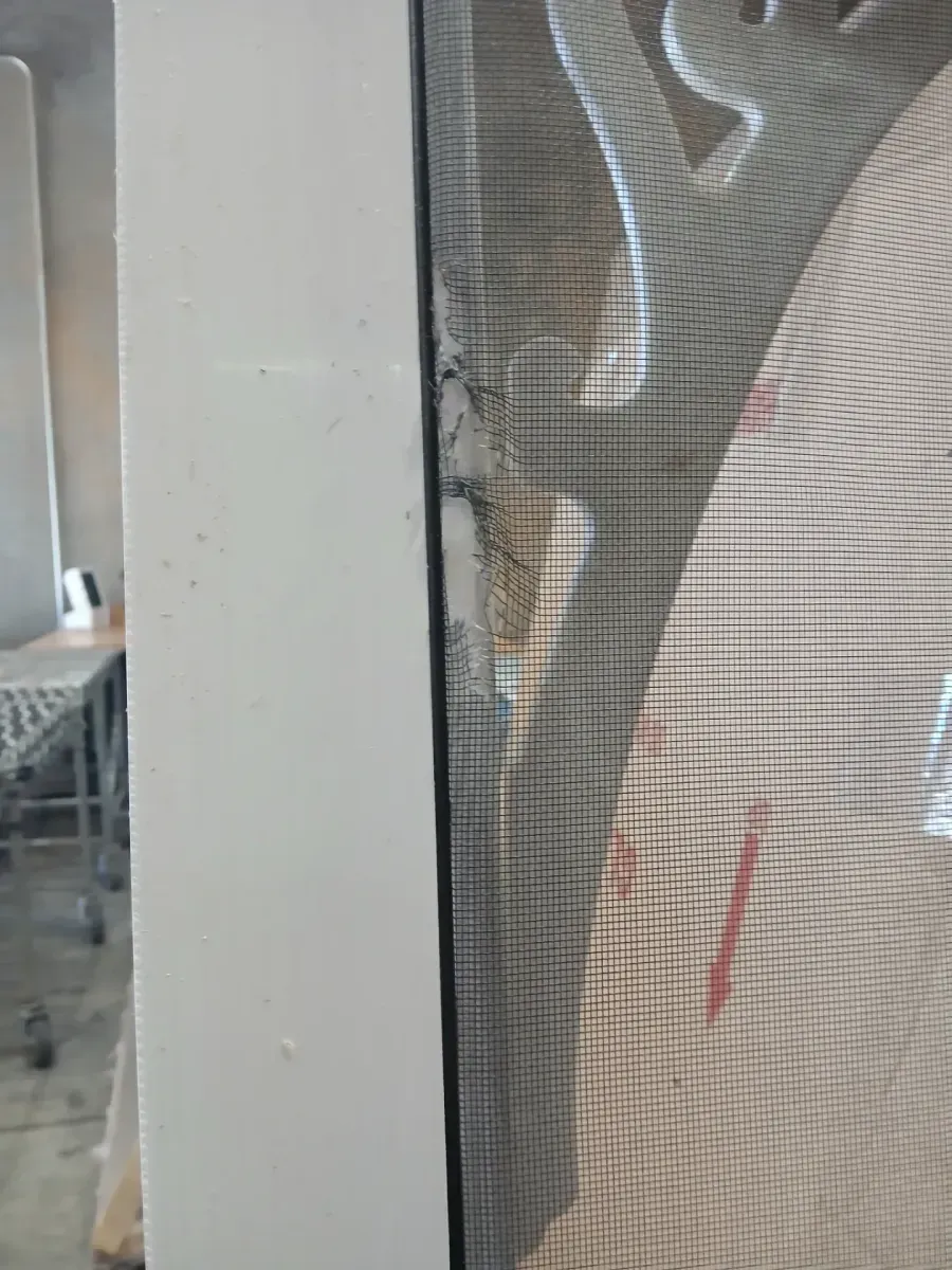 ***is a bit rip ***32 in. x 80 in. Belle Harbour Vinyl Screen Door - image 4