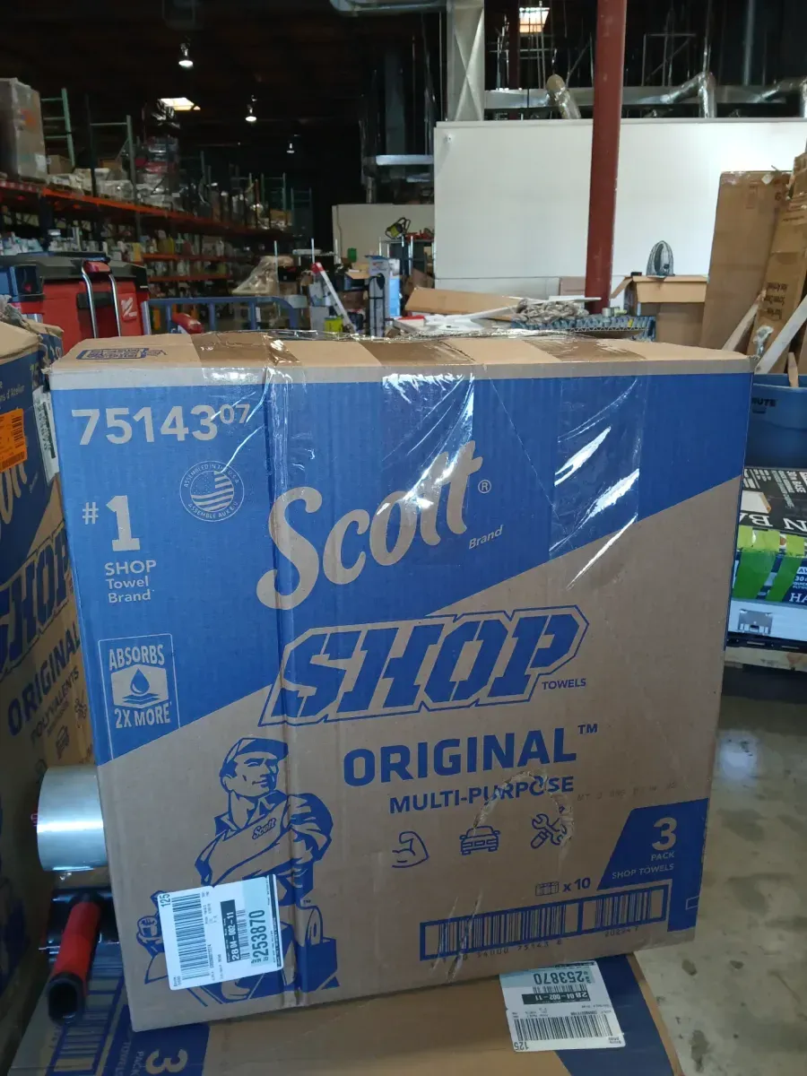 Case of Scott Shop Towels Original Multi-Purpose, Blue, 30 Rolls (10 Packs of 3) - image 2