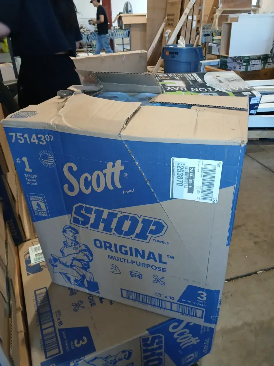 Case of Scott Shop Towels Original Multi-Purpose, Blue, 30 Rolls (10 Packs of 3) - image 2