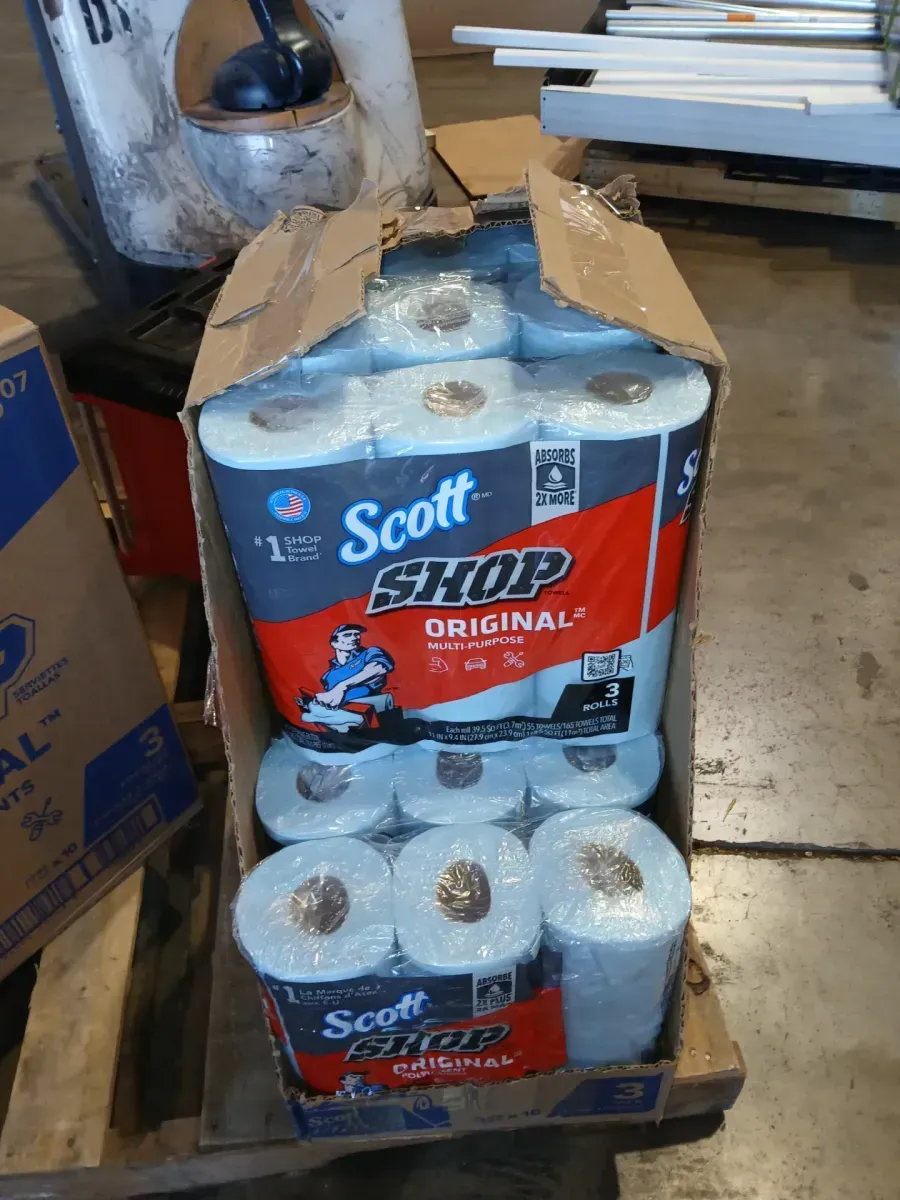 Case of Scott Shop Towels Original Multi-Purpose, Blue, 30 Rolls (10 Packs of 3) - image 2