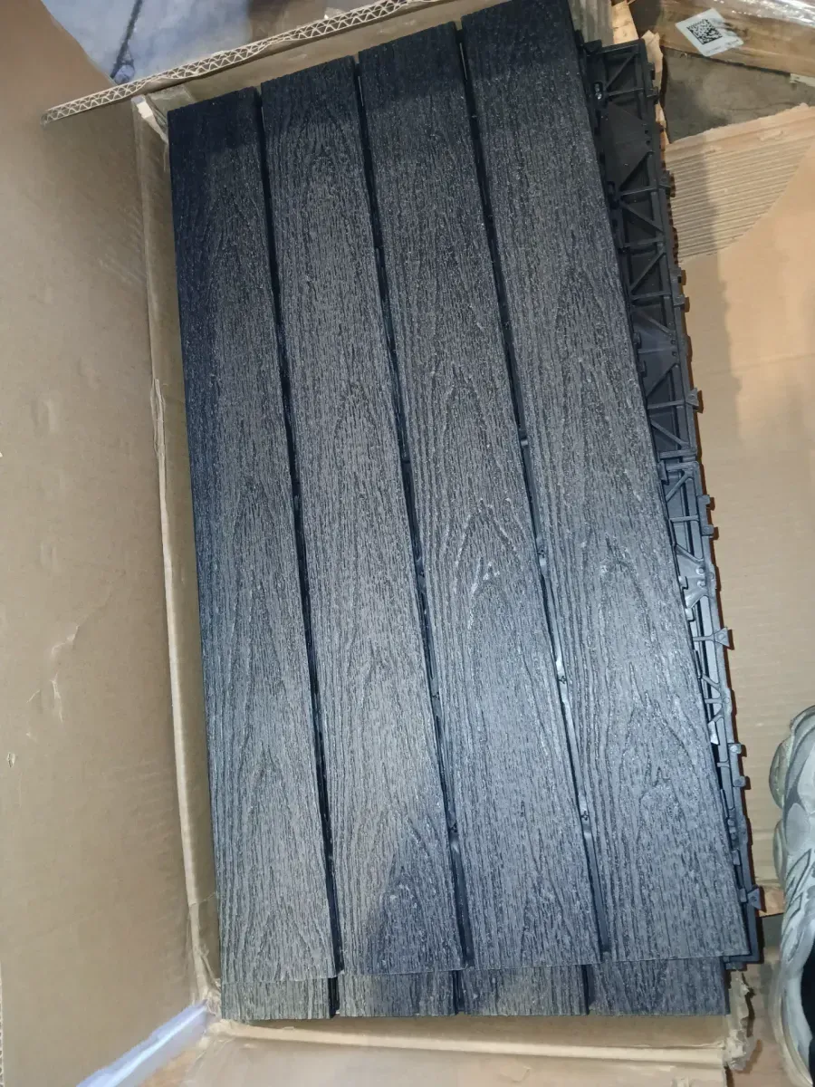 UltraShield Naturale 1 ft. x 2 ft. Quick Deck Outdoor Composite Deck Tile in Hawaiian Charcoal (20 sq. ft. per Box) - image 2