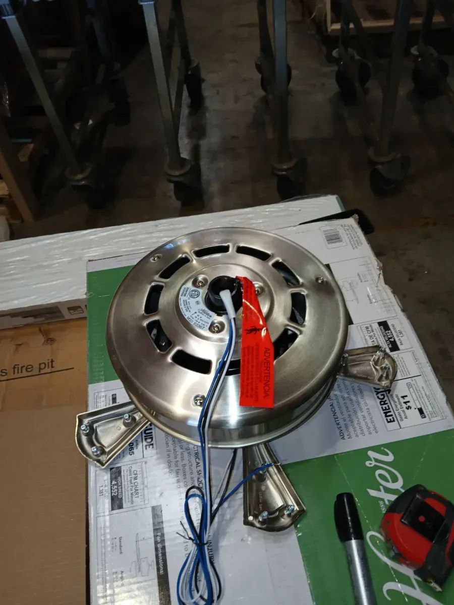 Channing 54 in. Hunter Express Indoor Brushed Nickel Ceiling Fan with Remote and Light Kit Included - image 3