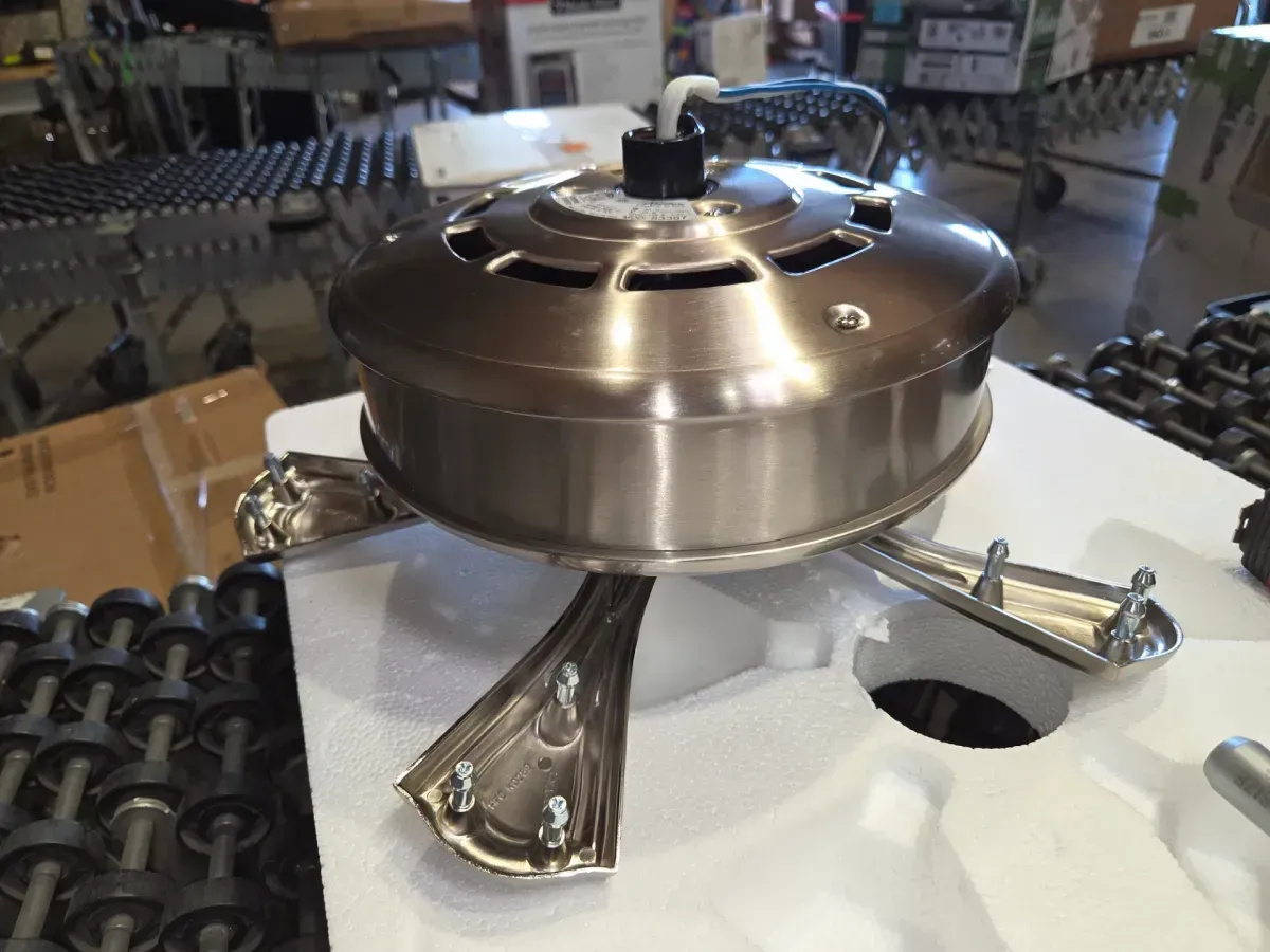 Channing 54 in. Hunter Express Indoor Brushed Nickel Ceiling Fan with Remote and Light Kit Included - image 7