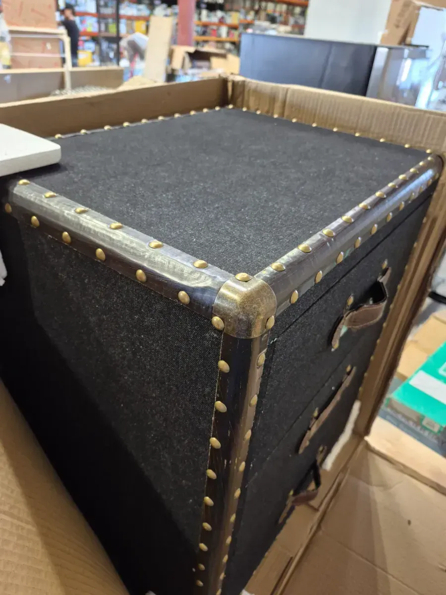 Mallison 20.9 in. Black Rectangle Canvas End Table - image 4