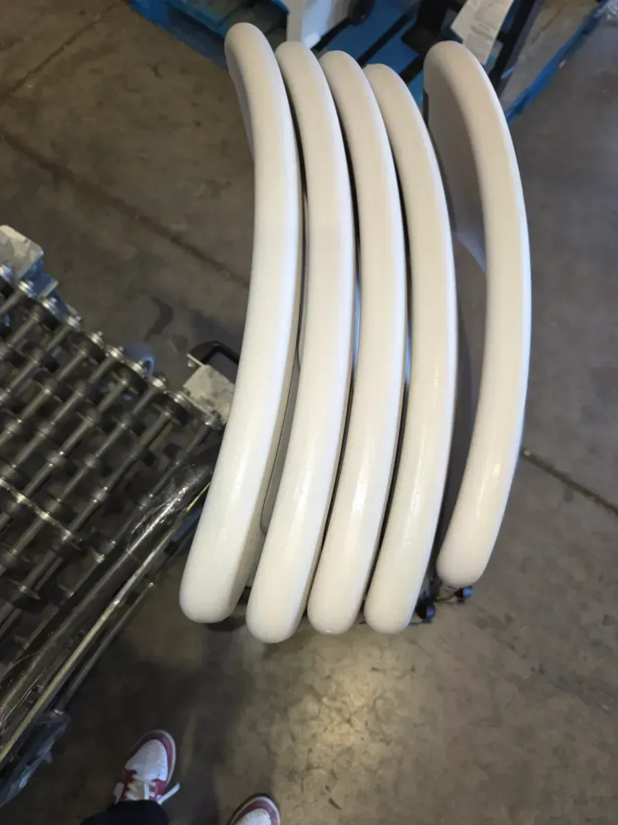 Set Of (5)Granite White Metal Folding Chair - image 5