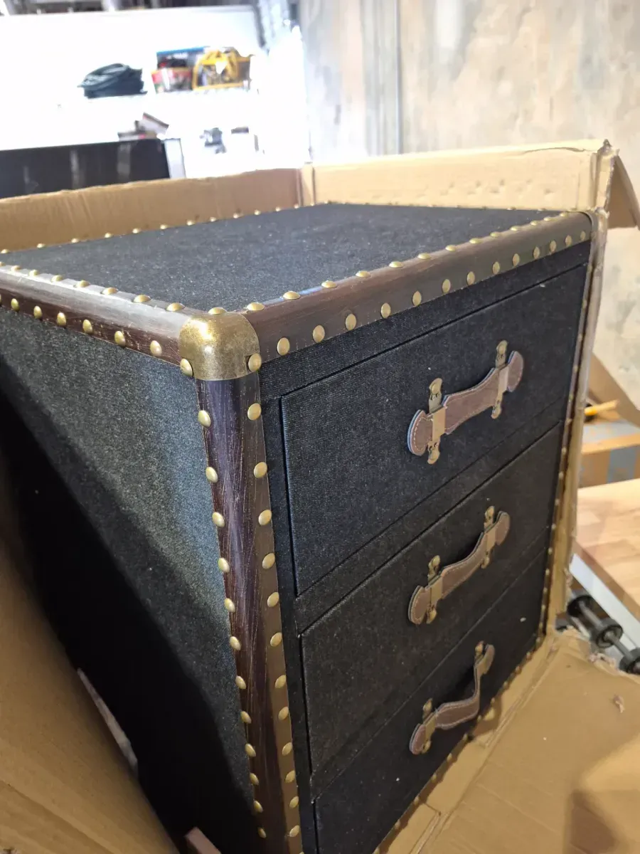 Mallison 20.9 in. Black Rectangle Canvas End Table - image 4