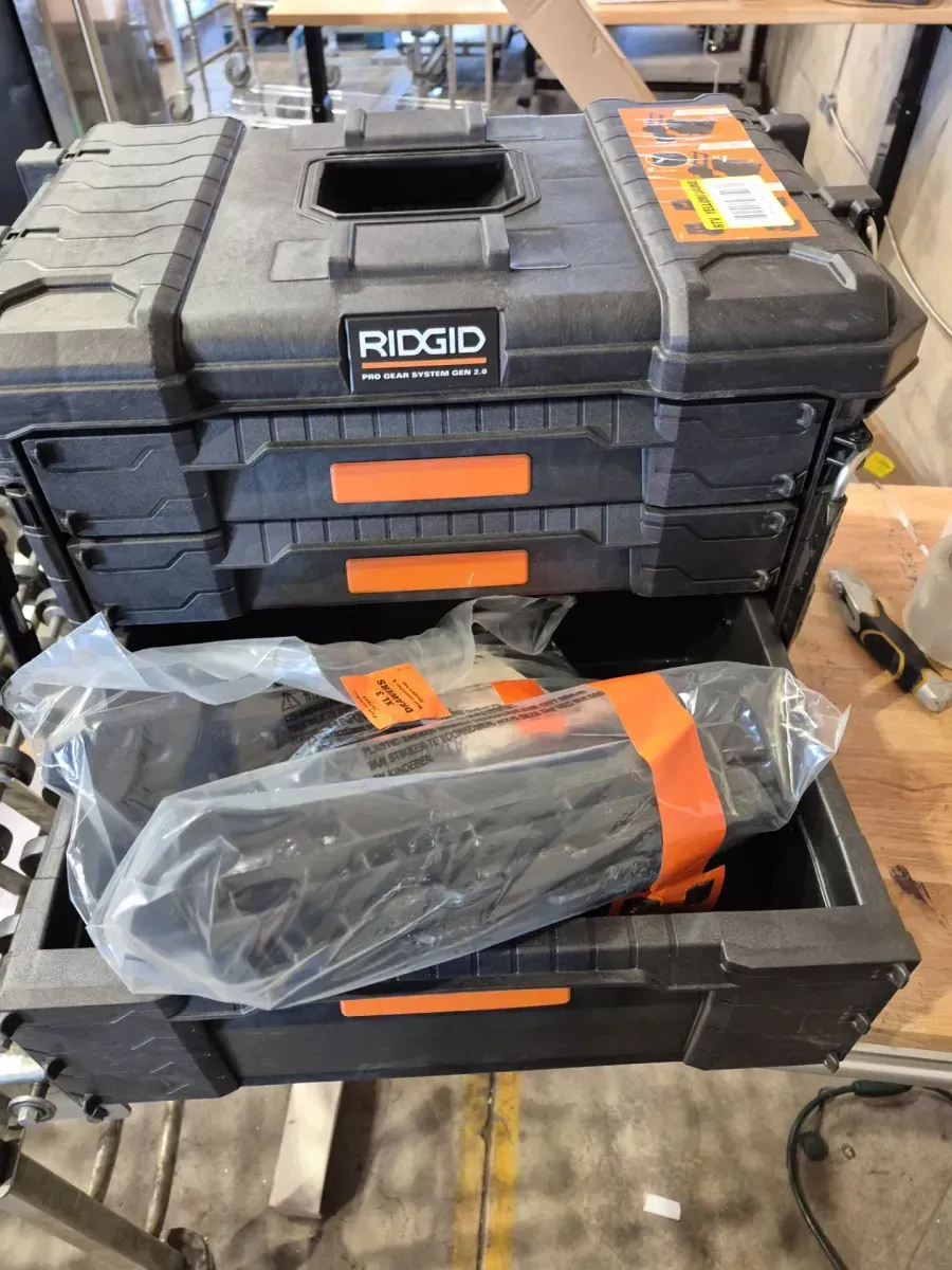 RIDGID Pro Gear System Gen 2.0 14.6 in. W Black Resin XL 3 Drawer Durable Hand Tool Box with Dividers For Internal Organization - image 4