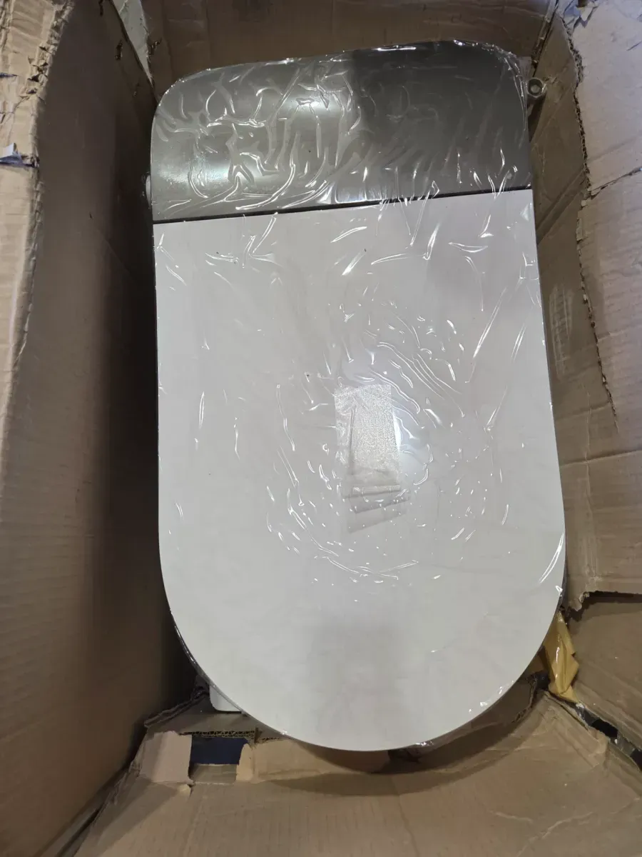 Stylement Tankless Smart Bidet One Piece Toilet Square in White, UV LED, Auto Flush, Heated Seat, Made in Korea - image 2