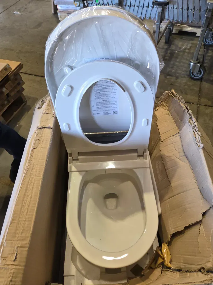 Stylement Tankless Smart Bidet One Piece Toilet Square in White, UV LED, Auto Flush, Heated Seat, Made in Korea - image 3