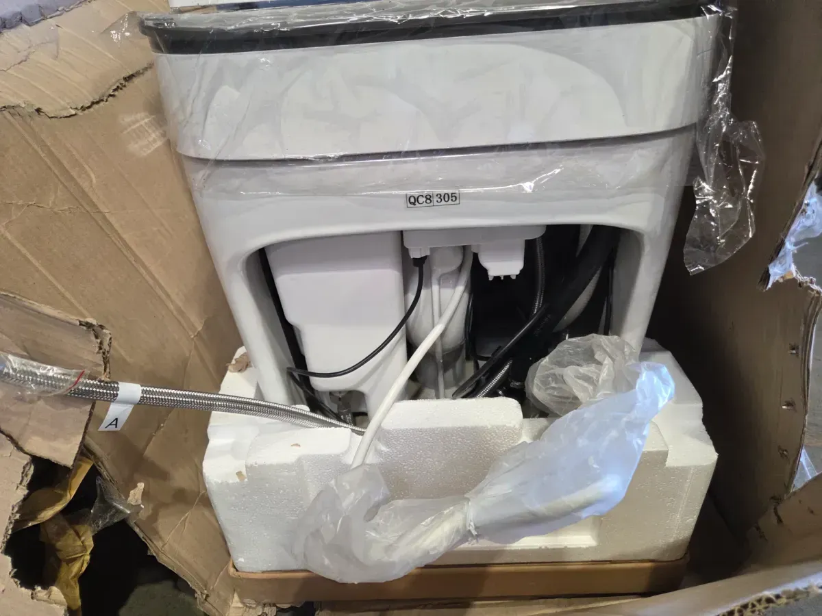 Stylement Tankless Smart Bidet One Piece Toilet Square in White, UV LED, Auto Flush, Heated Seat, Made in Korea - image 4