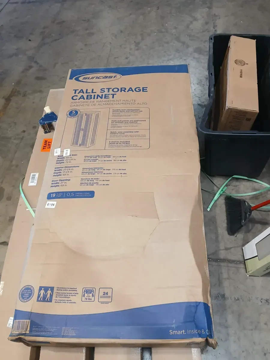 Plastic Freestanding Garage Cabinet in Platinum (30 in. W x 72 in. H x 20 in. D) - image 2