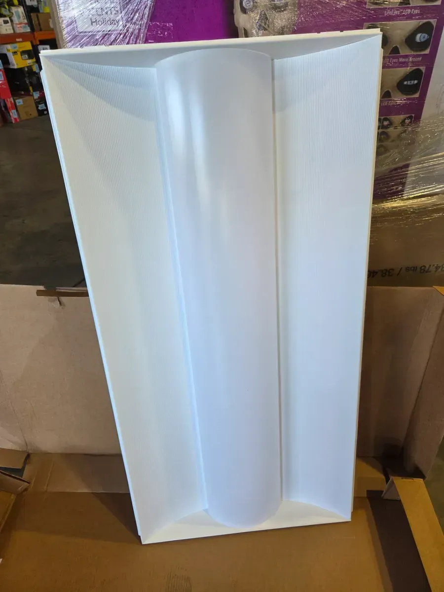 2X4 White/Clear Integrated LED Troffer Light 22W/28W/34W 3500K-5000K for Office School Hospital Retail Space-Single Pack - image 1