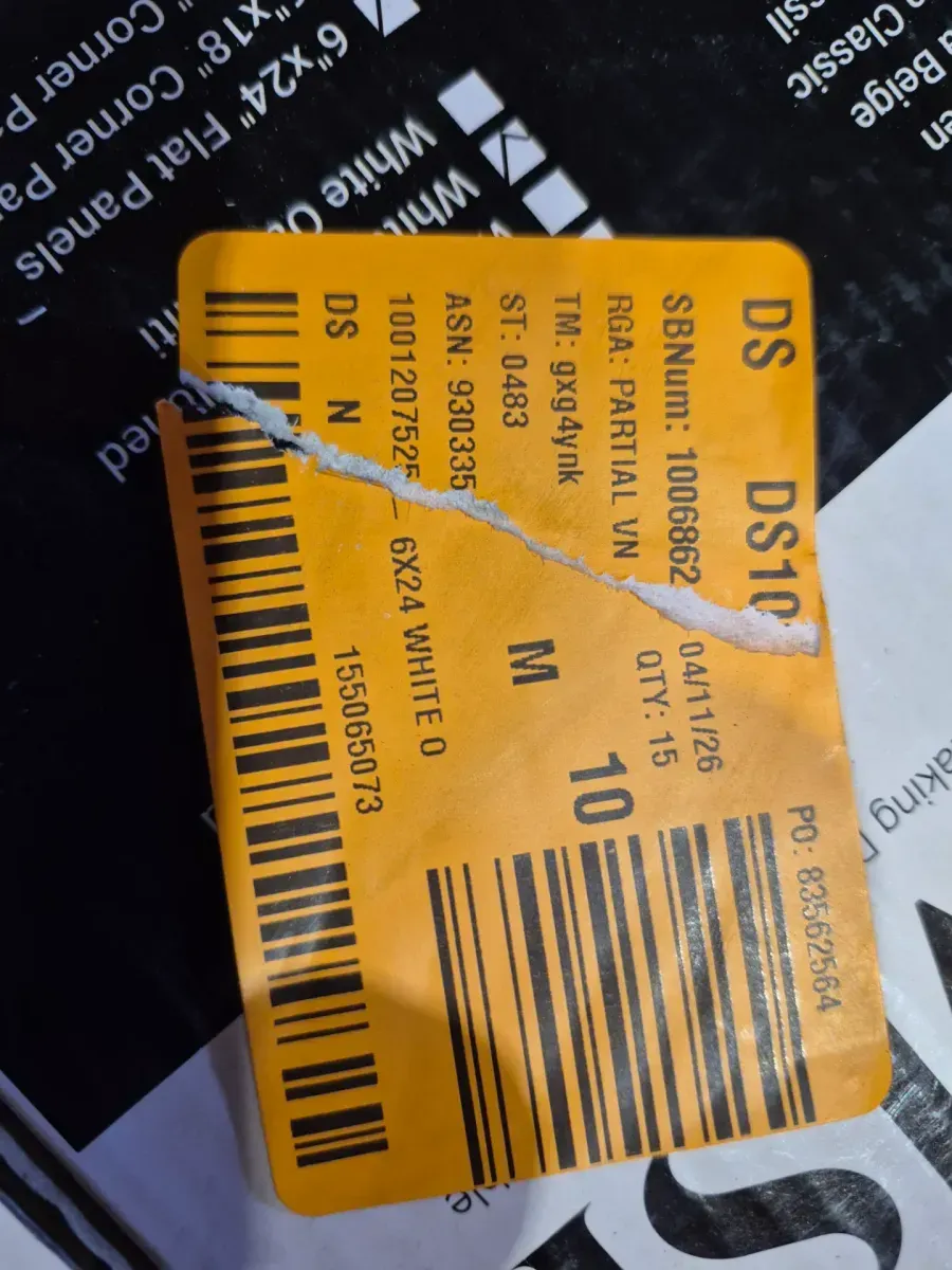 ***90 sqft***  pallet of White Oak 3D Ledger Panel 6 in. x 24 in. Splitface Marble Wall Tile (6 sq. ft./) Case 15 cases - image 1