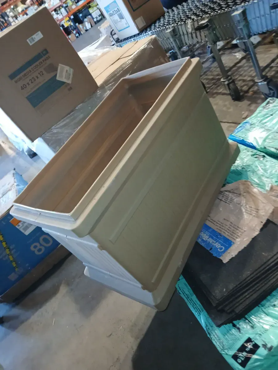 *** Without a lid*** RTS Home Accents ParcelWirx Premium Horizontal Storage Cabinet/Package Delivery Box with Lift Off Lid, Prestige Pewter - image 2