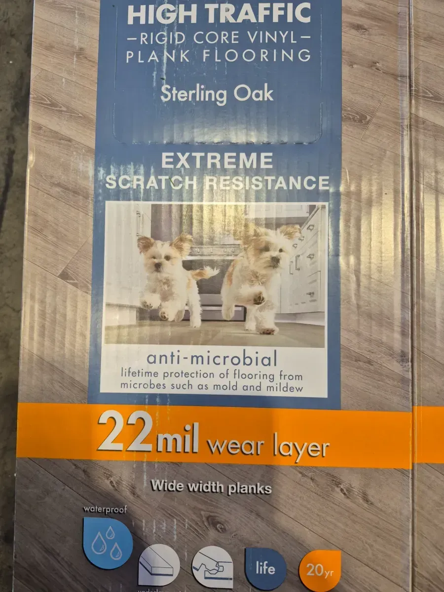 (Pallet of 6 cases,120.6 sq.ft.) Sterling Oak 22 MIL x 8.7 in. W x 48 in. L Click Lock Waterproof Luxury Vinyl Plank Flooring (20.1 sqft/case) - image 3