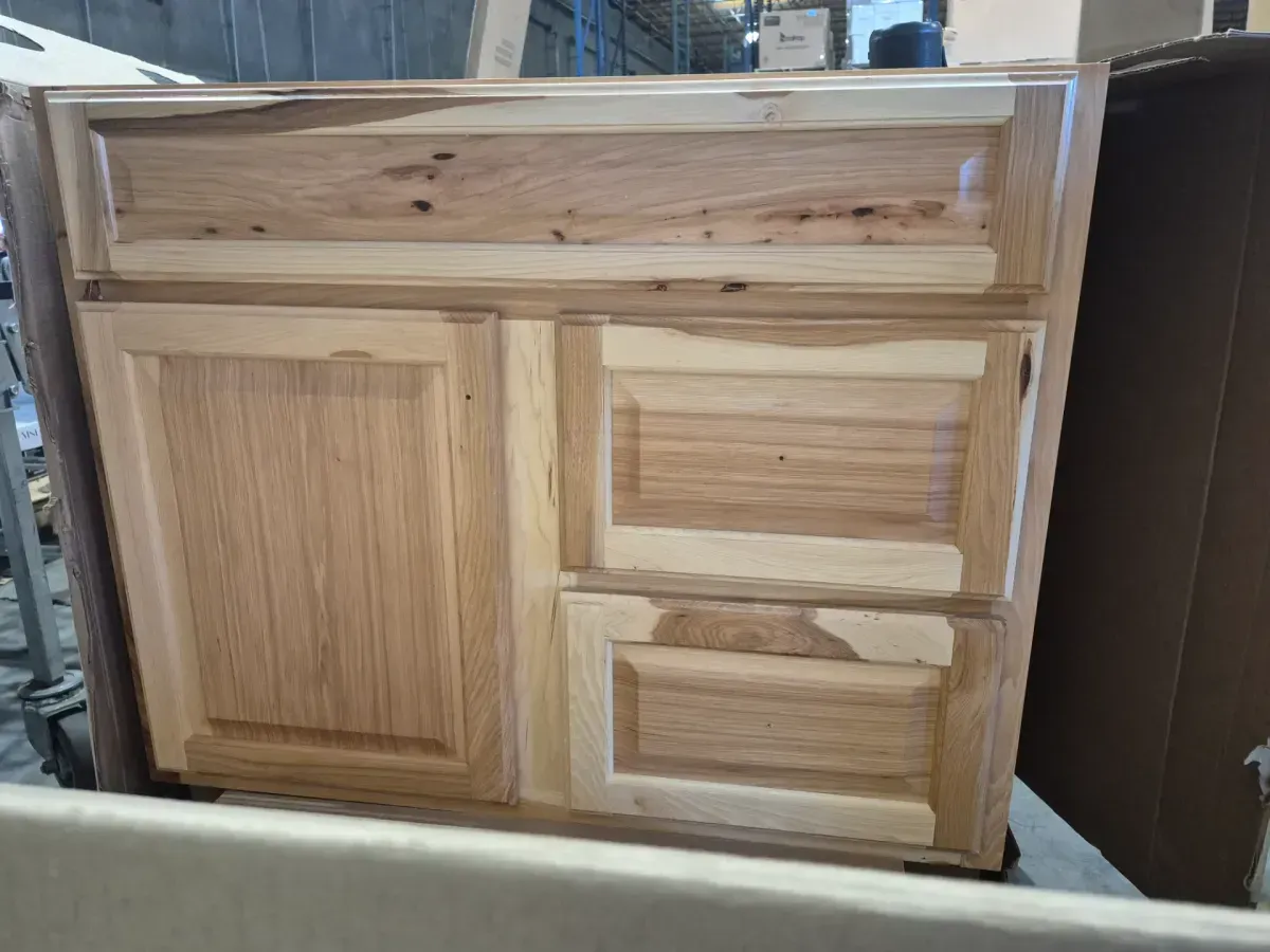 Hampton 36 in. W x 21 in. D x 33.5 in. H Bath Vanity Cabinet without Top in Natural Hickory - image 4