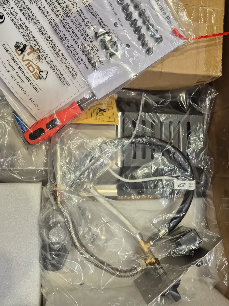 42 in. x  26 in. 50,000 Square Gray Wicker Finish Gas Fire Pit and Lava Rocks - image 5