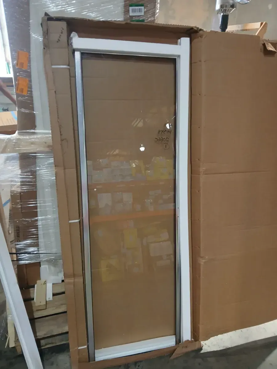 Paragon 21 in. to 24.75 in. x 67 in. Framed Continuous Hinged Shower Door in Chrome with Clear Glass - image 3