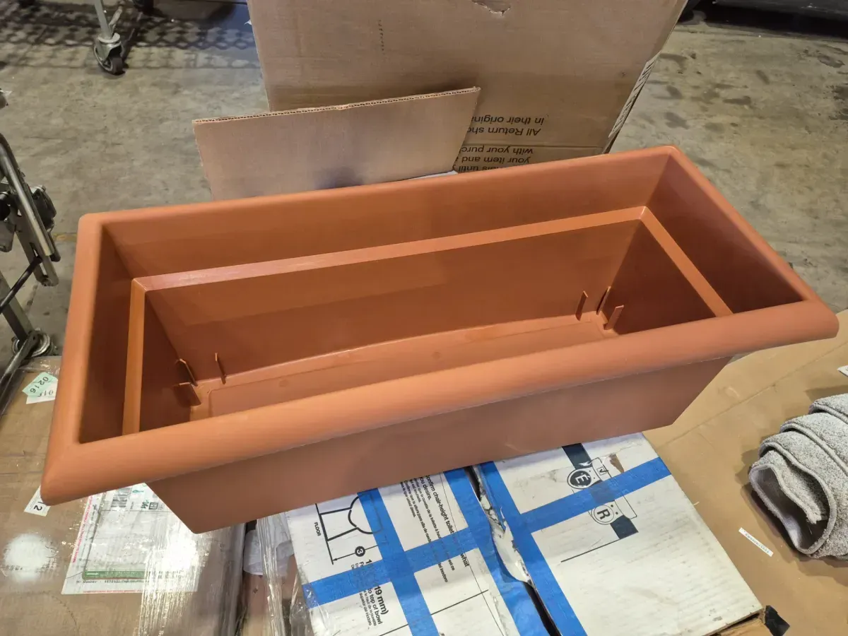 Veranda 26 in. Terra Cotta Plastic Window Deck Box Planter - image 3