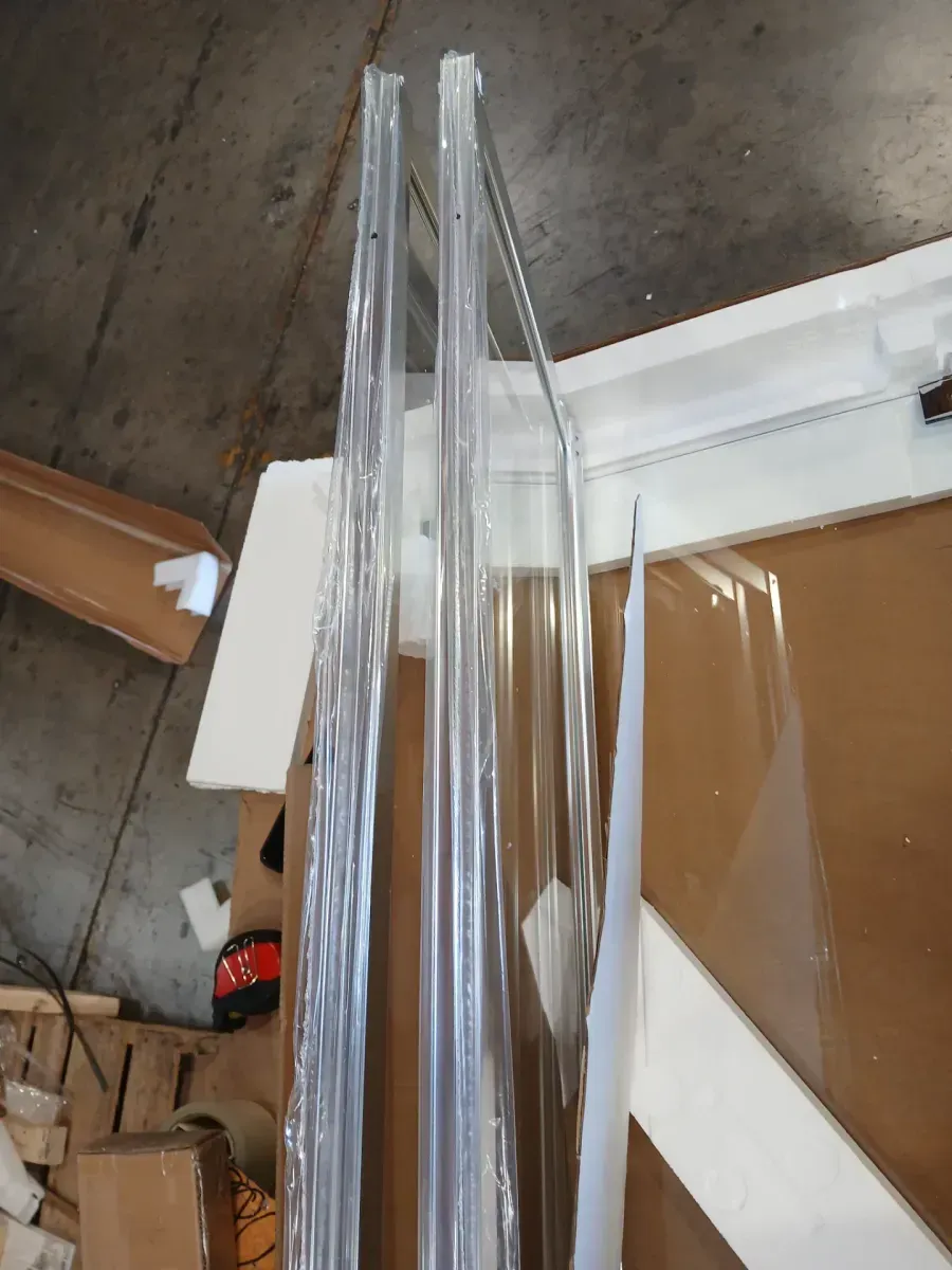 Foundations 38 in. L x 38 in. W x 74 in. H Corner Shower Kit with Pivot Framed Shower Door and Shower Pan - image 7