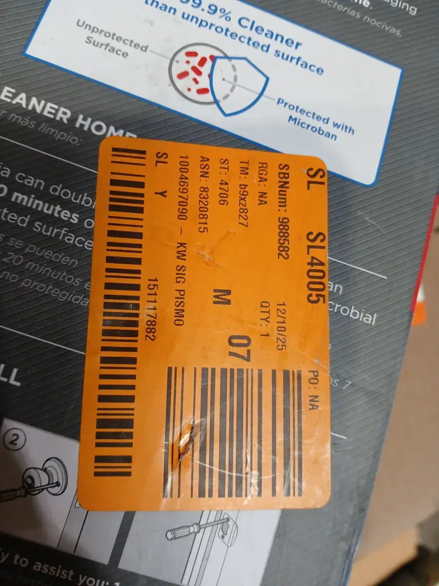 Pismo Round Satin Nickel Bed/Bath Door Knob Featuring Microban Antimicrobial Technology with Lock - image 4