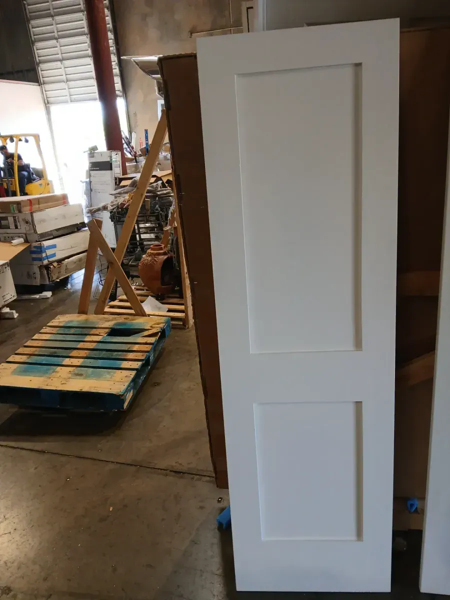 24 in. x 80 in. x 1-3/8 in. Shaker White Primed 1-Panel Solid Core Wood Interior Slab Door - image 5