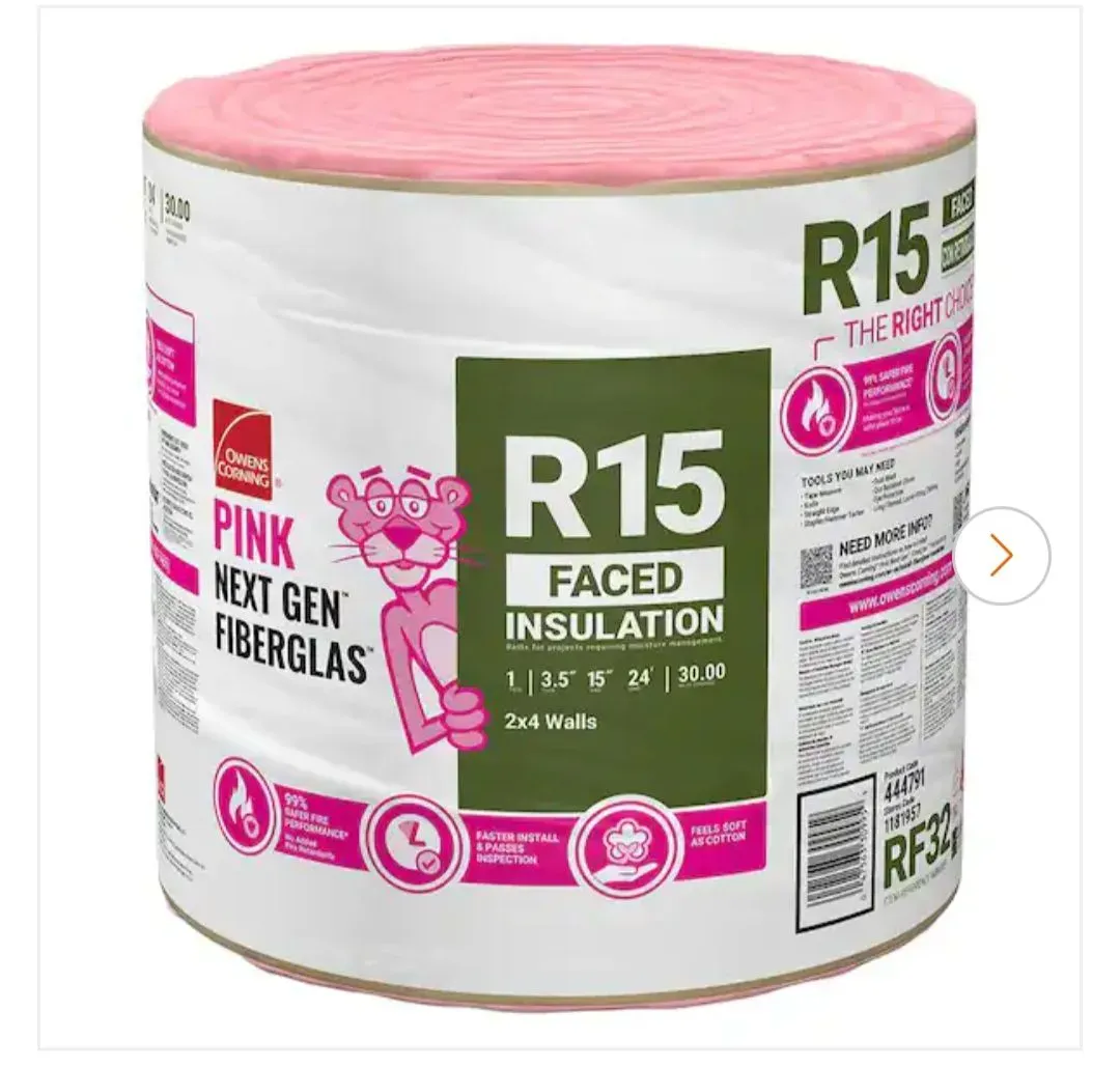 *** pack of 18 ***R- 15 Faced Fiberglass Insulation Roll 15 in. x 24 ft. (1 Roll) - image 4