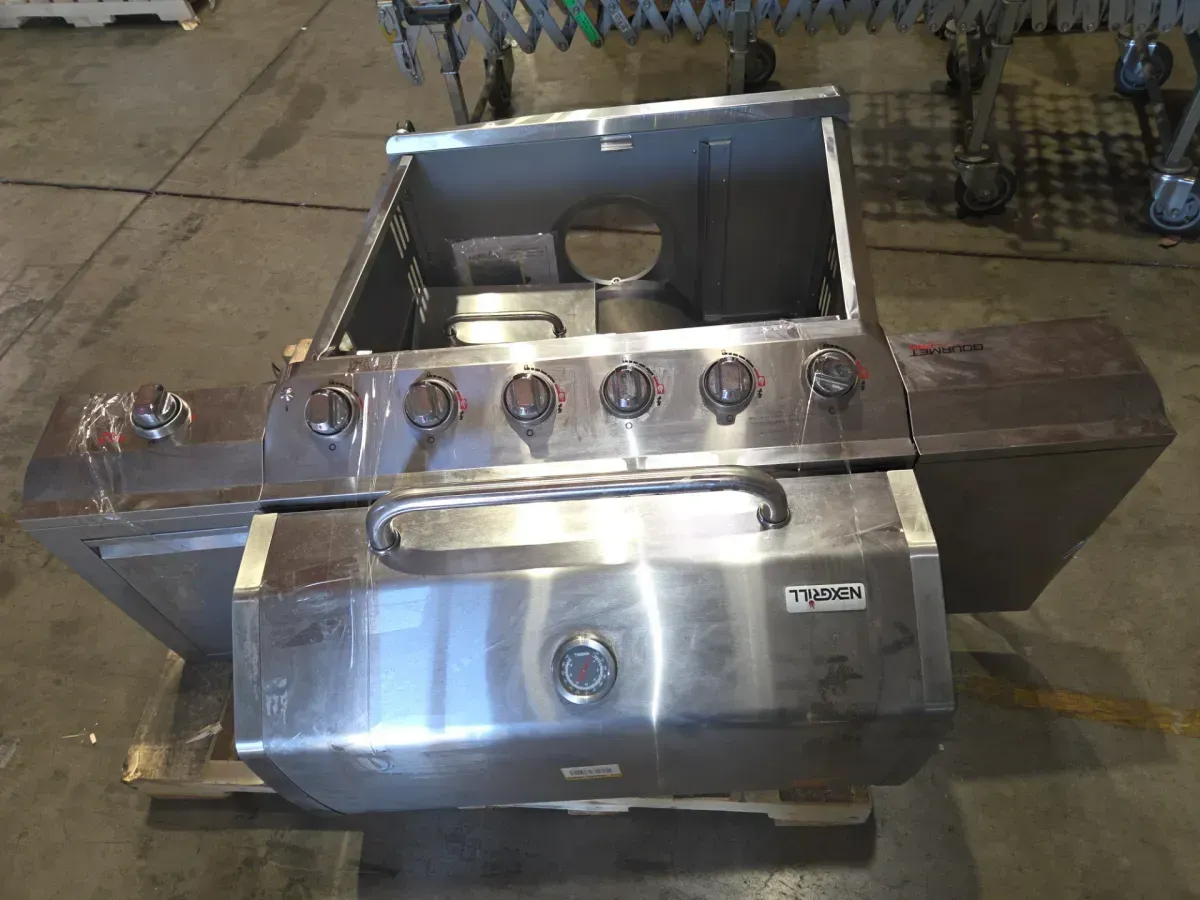 Gourmet Pro 6-Burner Stainless Steel Propane Gas Grill with Searing Side Burner and Griddle Max Insert - image 2