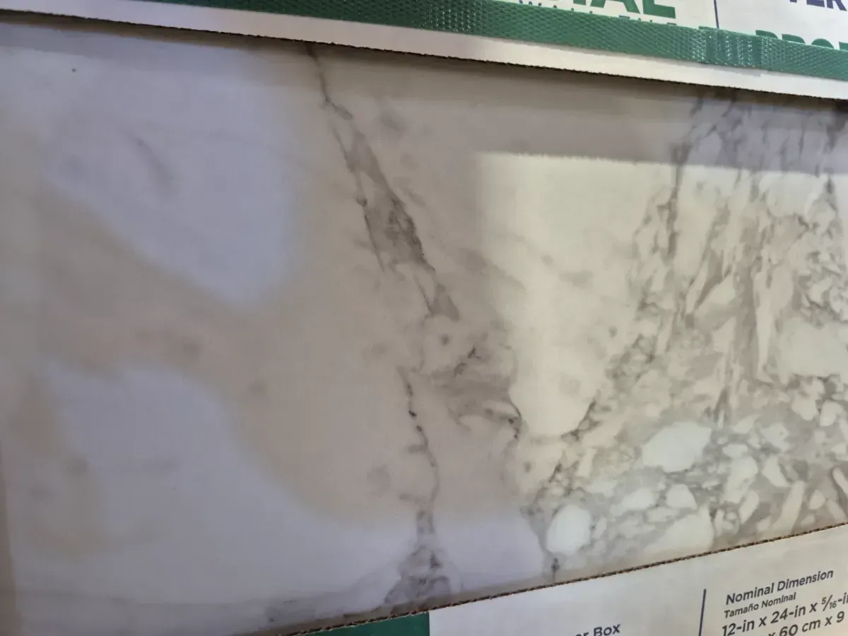 Cases 13 (202.8sq.ft ) EpicClean Milton Arabescato Marble 12 in. x 24 in. Glazed Porcelain Floor and Wall Tile (15.60 sq. ft. /Case) - image 3