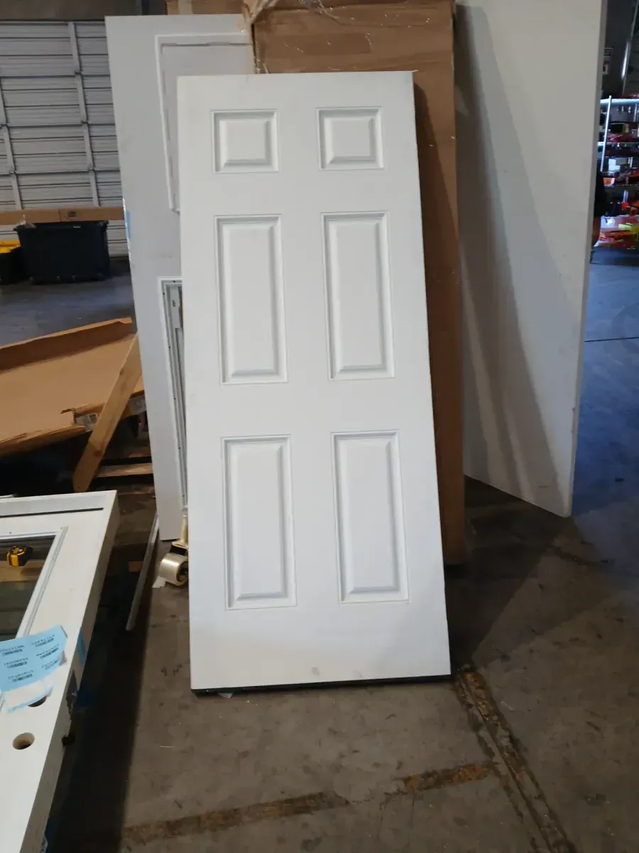 *** door is 2 colors **32 in. x 80 in. x 1-3/8 in. 6-Panel Solid Core Wood Clear Pine Interior Door Slab - image 4