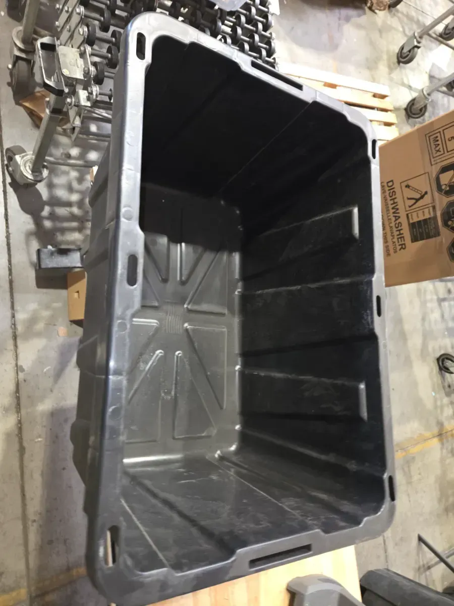 *** pack of 9 It doesn't come with the lid.***90 in. W 5-Shelf Black Metal Shelving Unit, 27 Gal. Black and Yellow Storage Tote (4-Count) Combo - image 4