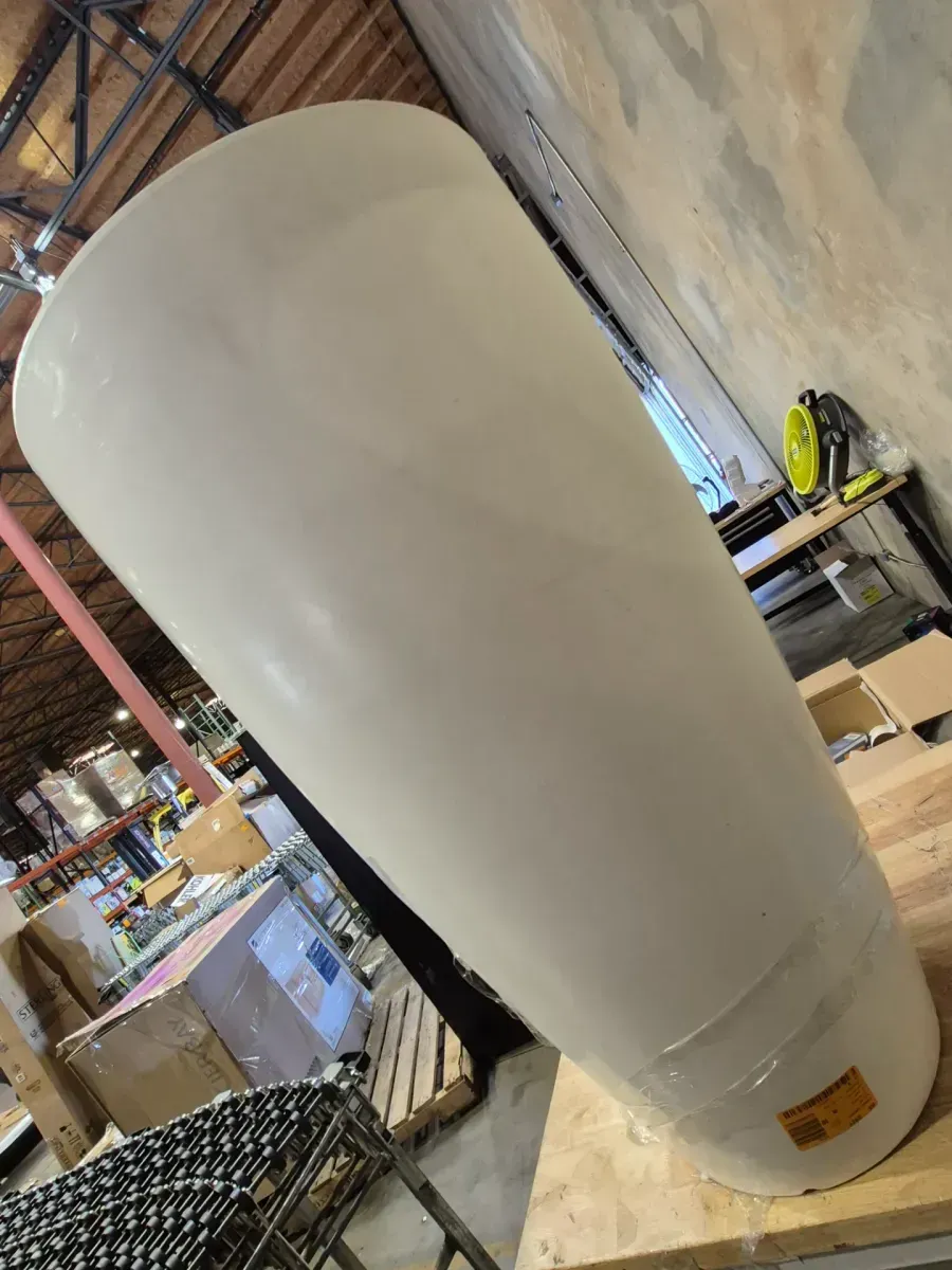 35 in. Tall White Verona Plastic Planter - image 3