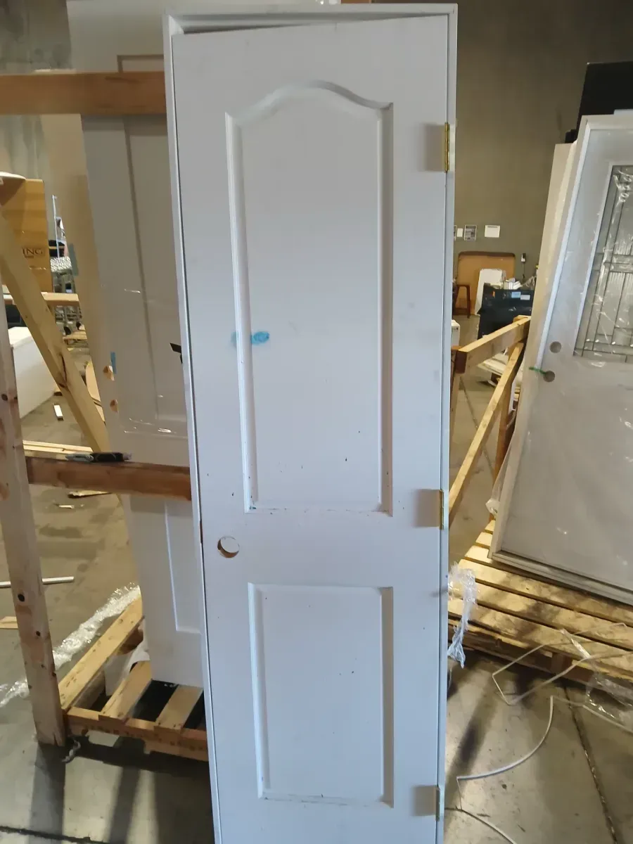 24 in. x 80 in. Camden White Painted Textured Molded Composite Interior Door Slab - image 2